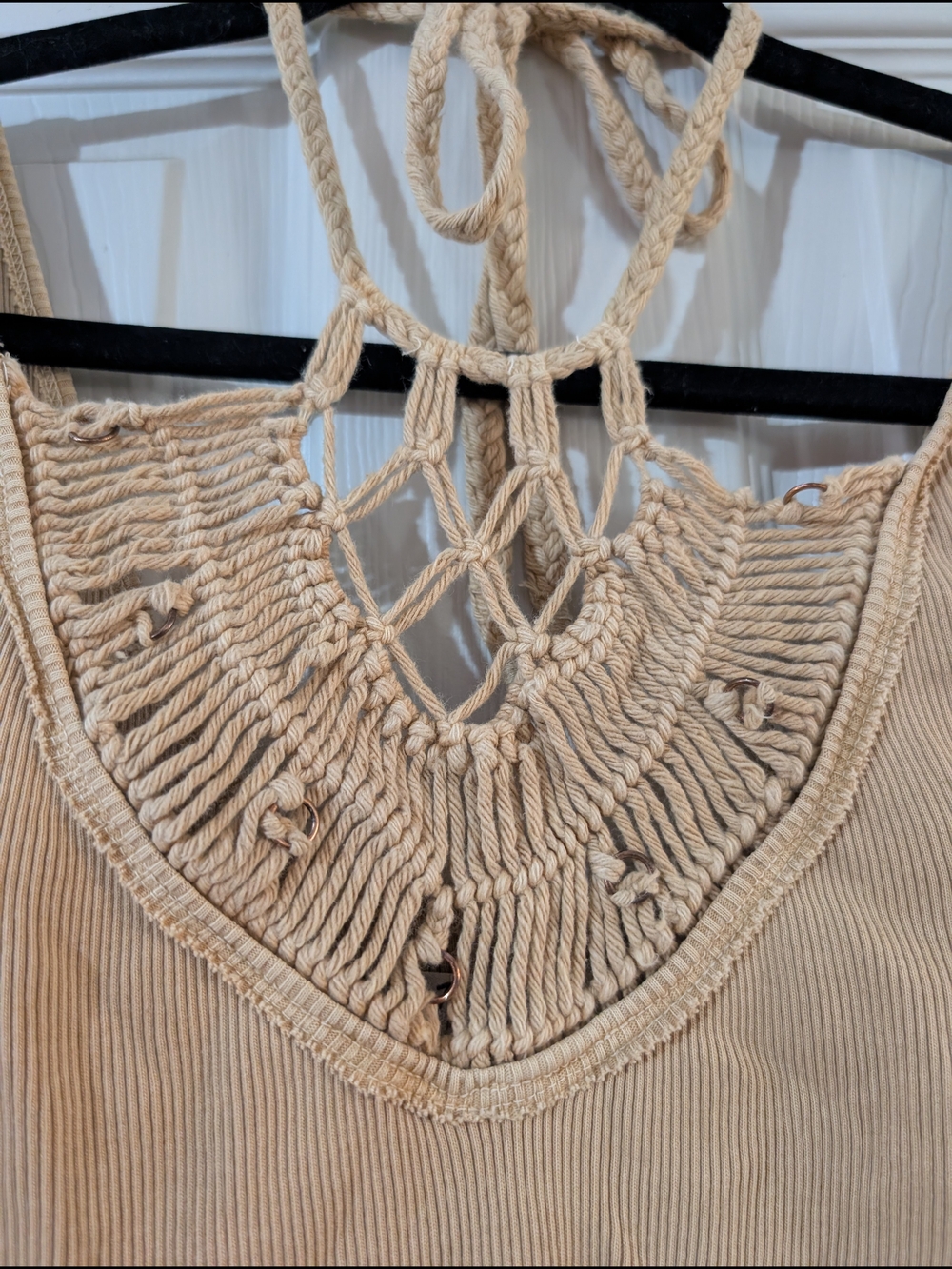 Free People Crochet Ribbed Tank - Picture 3 of 5